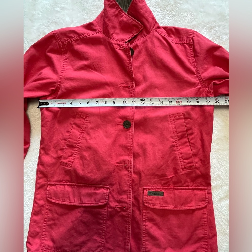 Vintage Gander Mountain Chore Field Barn Red Canvas Coat Jacket Women S corduroy - Picture 16 of 16